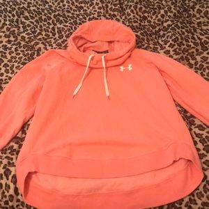 Under armour pullover pink hoodie